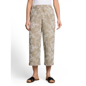 Tom Tailor Damesmode fluent culotte broek met borduring1052111 groen